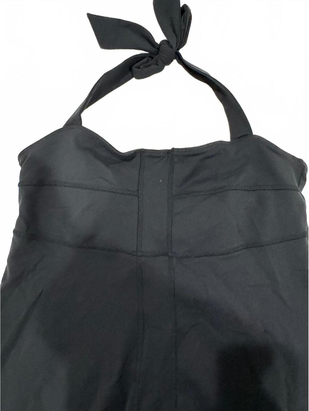Athleta Black Supplex Halter Dress Built In Shelf Bra Size Large - Picture 5 of 9